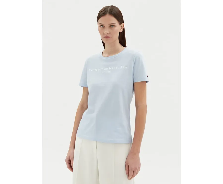 obrazek 1 Tommy Hilfiger T-Shirt WW0WW40276 Błękitny Regular Fit