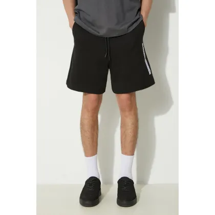 Zdjęcie Alpha Industries szorty bawełniane Flock Logo kolor czarny 146366