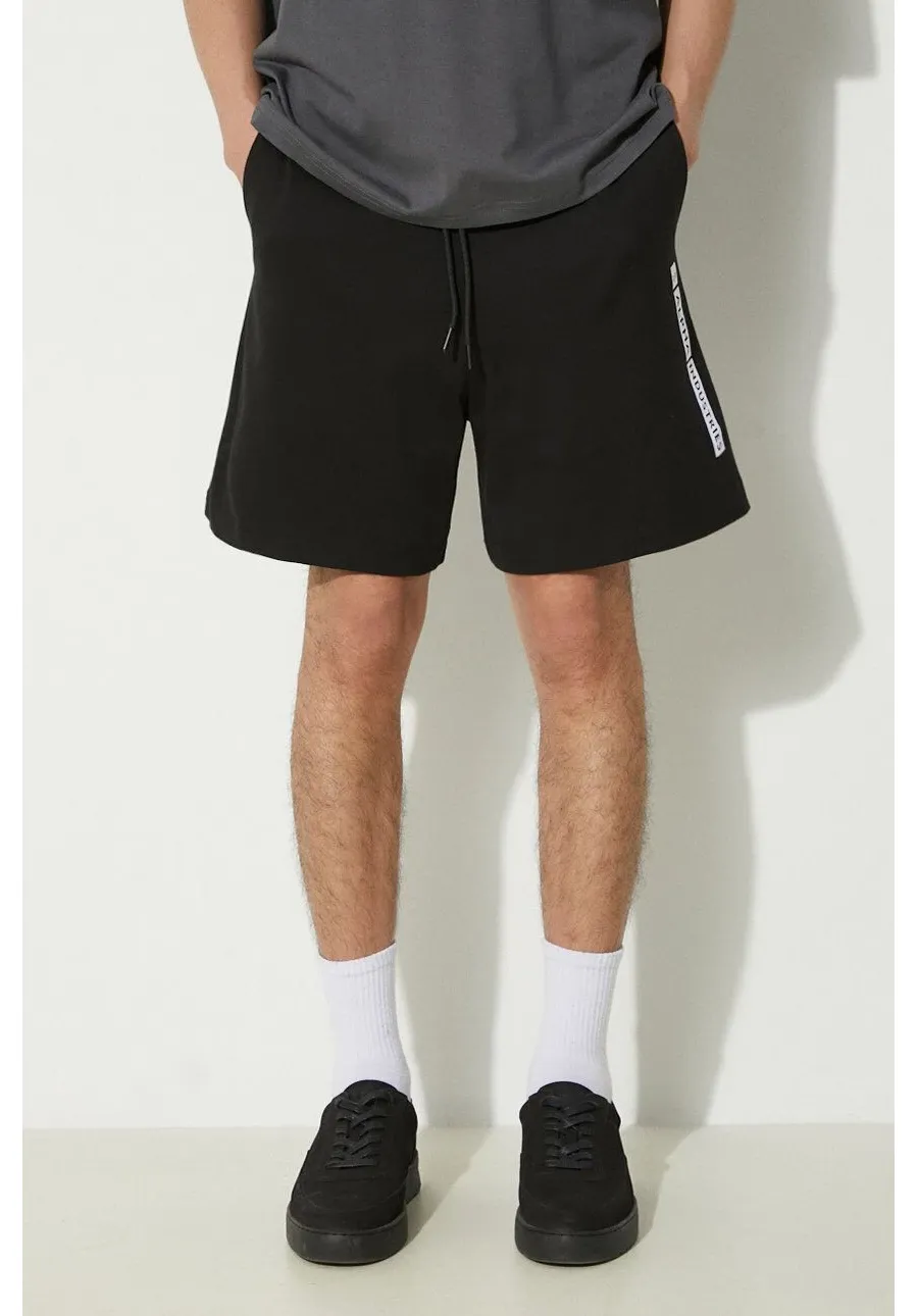 obrazek 1 Alpha Industries szorty bawełniane Flock Logo kolor czarny 146366
