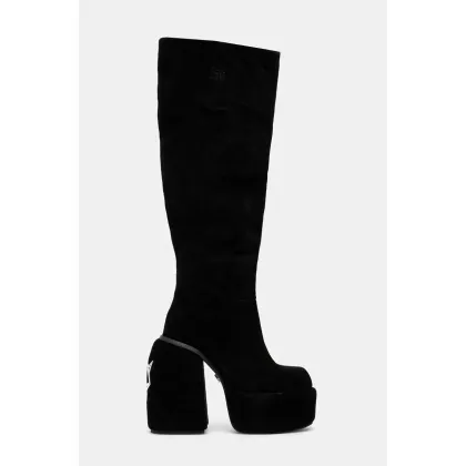 Zdjęcie Naked Wolfe kozaki Space damskie kolor czarny na słupku Space Black Kid Suede