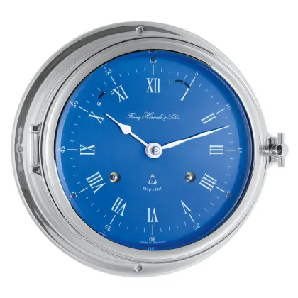 Picture Ship's clock with a glass frame