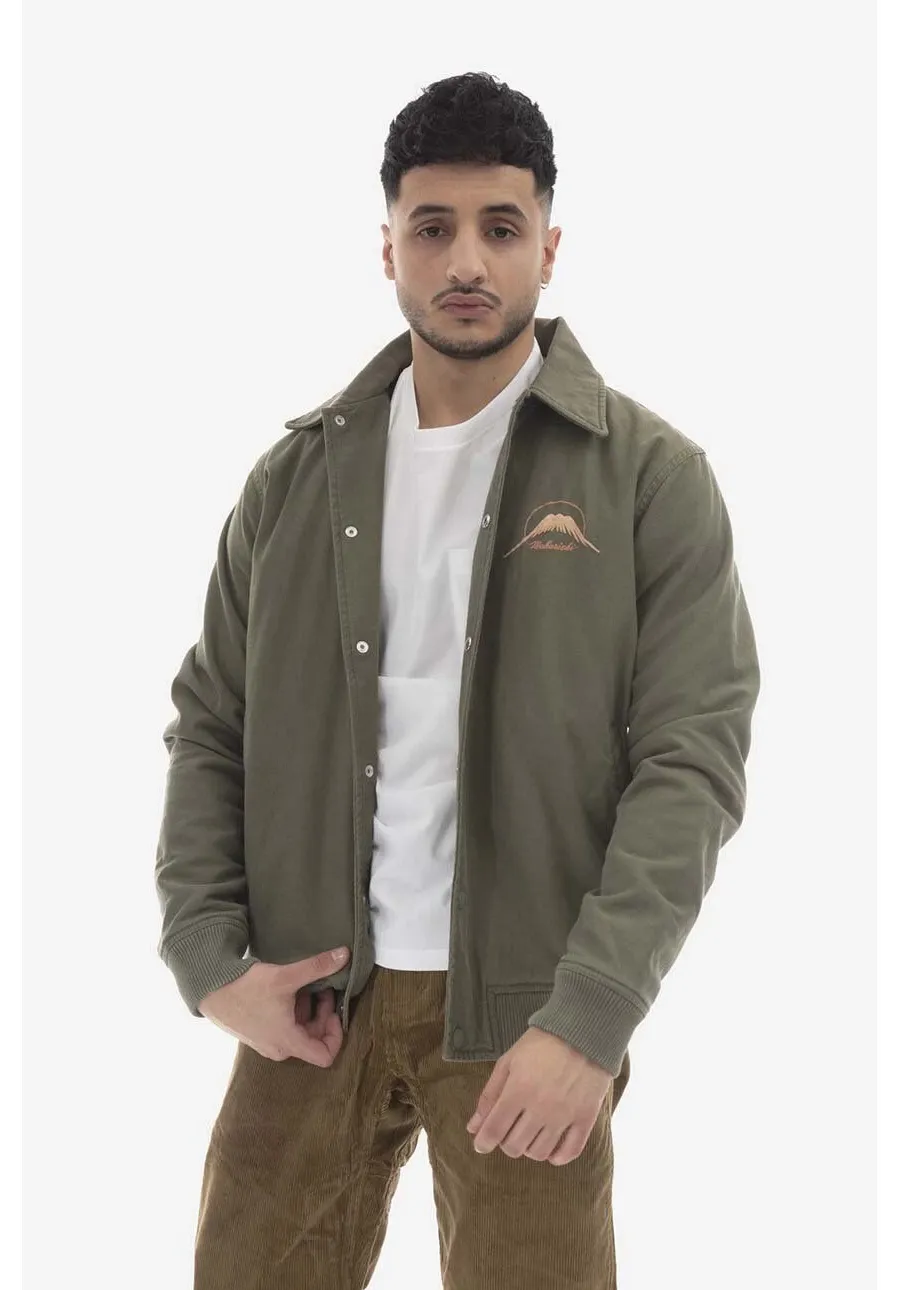 obrazek 1 Maharishi kurtka Embroidered Tour męska kolor zielony przejściowa 4095.OLIVE-OLIVE