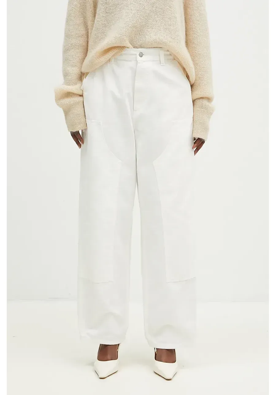 obrazek 1 Carhartt WIP jeansy Brandon Double Knee Pant damskie high waist I034247.D602