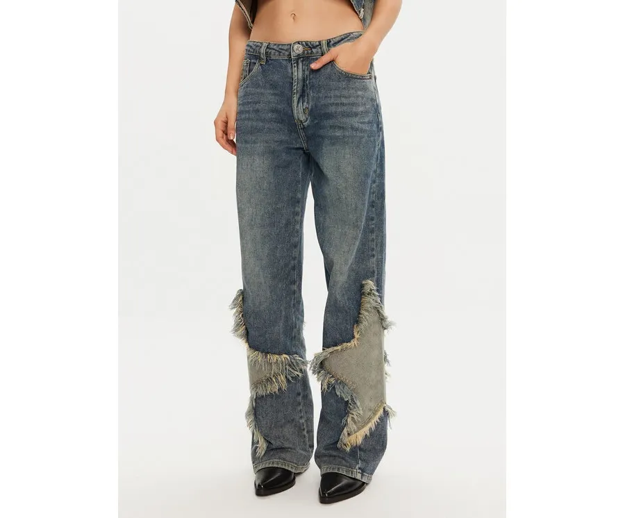 obrazek 1 One Teaspoon Jeansy 26510 Niebieski Wide Leg