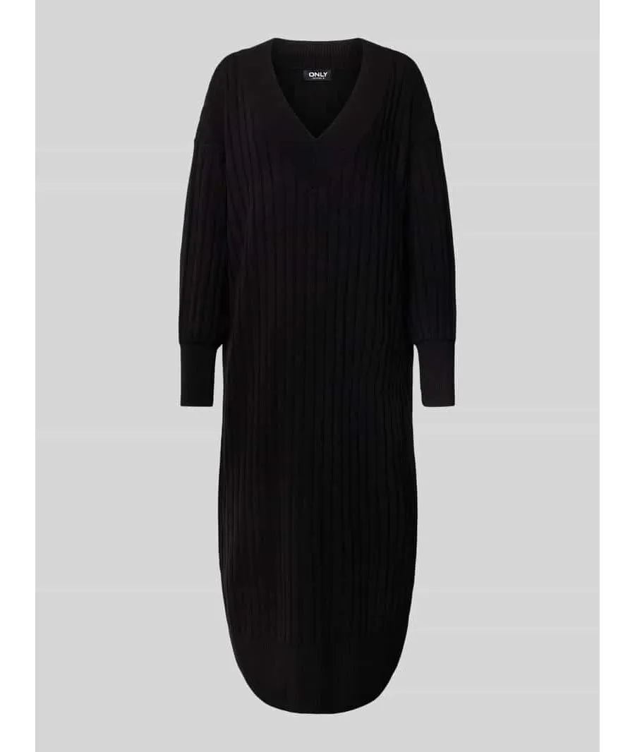 obrazek 1 Sukienka z dzianiny o kroju oversized z prążkowanymi paskami model ‘NEW TESSA’