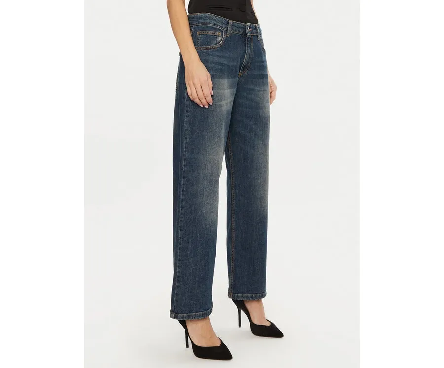 obrazek 1 Rinascimento Jeansy CFC0120191003 Granatowy Boyfriend Fit