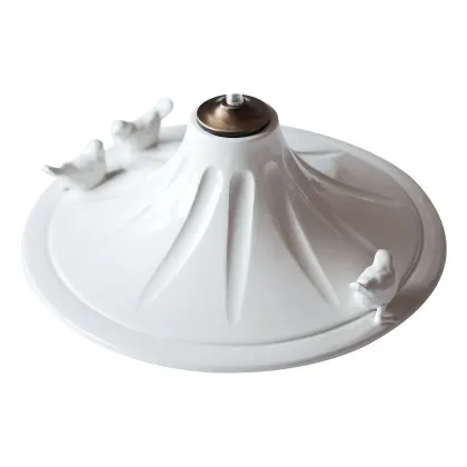 Picture Artistic white chandelier made of ceramics - Virginia Casa