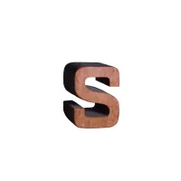 Picture A unique table - the letter S for the garden or terrace