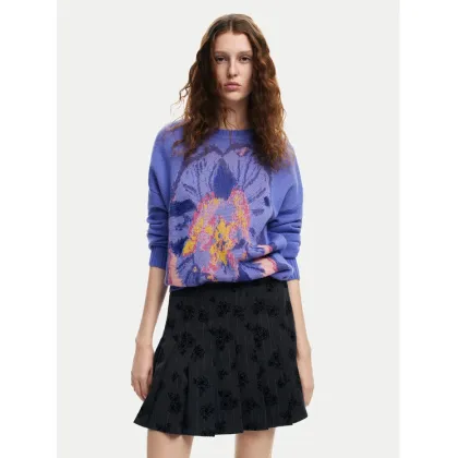 Zdjęcie Desigual Sweter Pensee Lacroix 24WWJF52 Fioletowy Regular Fit