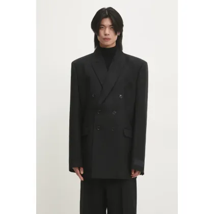 Zdjęcie VETEMENTS marynarka wełniana Double Breasted Evening kolor czarny UA66JA450B1