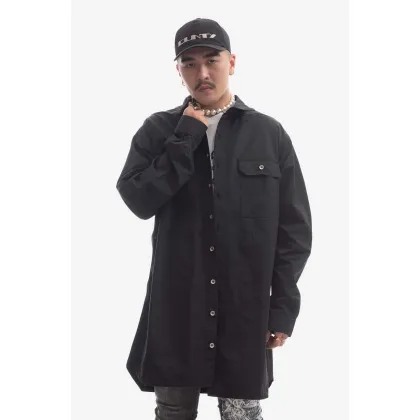 Zdjęcie Rick Owens kurtka Woven Jumbo męska kolor czarny przejściowa DU01C6753.MUEP3.BLACK-BLACK