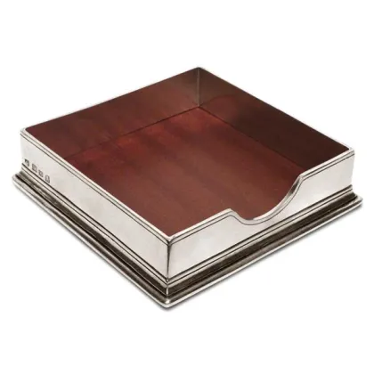 Picture Pewter napkin stand - smaller variant