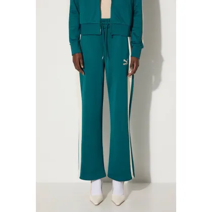 Zdjęcie Puma spodnie dresowe Iconic T7 Straight Leg Track Pants kolor zielony wzorzyste 627996