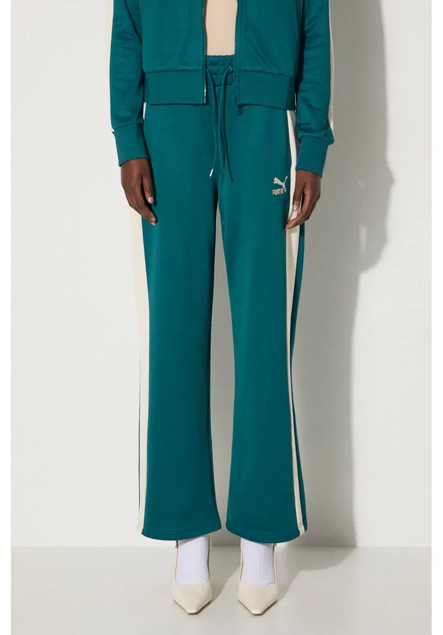 obrazek 1 Puma spodnie dresowe Iconic T7 Straight Leg Track Pants kolor zielony wzorzyste 627996