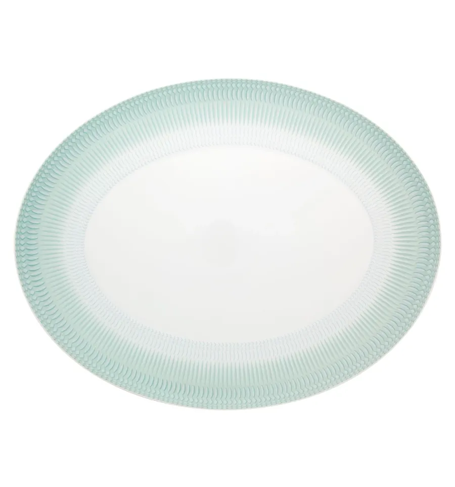 obrazek 1 Duży owalny talerz z porcelany Venezia z bogatym reliefowym zdobieniem - Vista Alegre