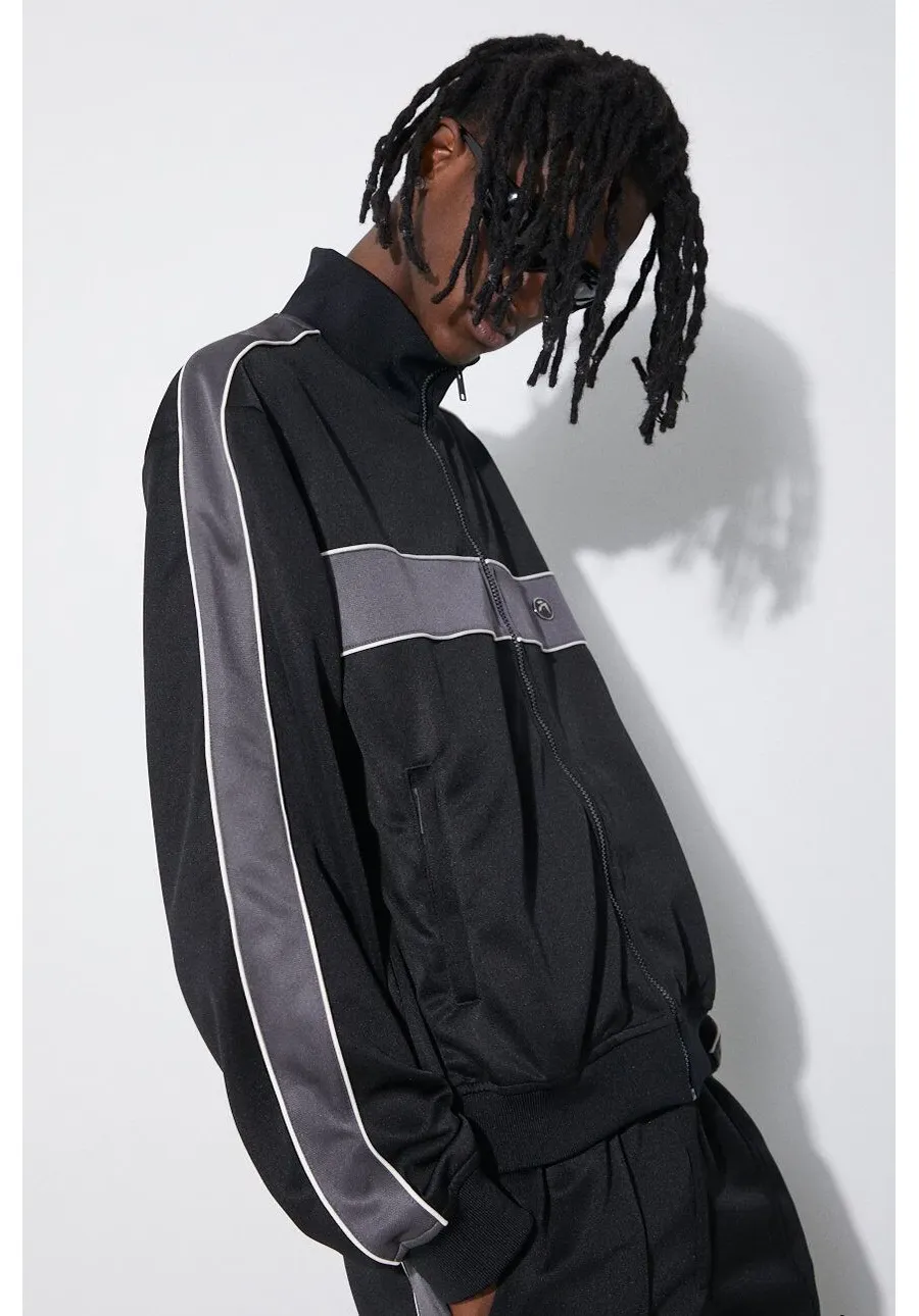 obrazek 1 AMBUSH bluza Track Jacket Tap męska kolor czarny wzorzysta BMBD003S24JER