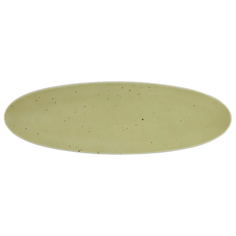 obrazek 1 Oryginalny duży owalny porcelanowy talerz 44x14 cm w kolorze oliwkowym - Seltmann Weiden