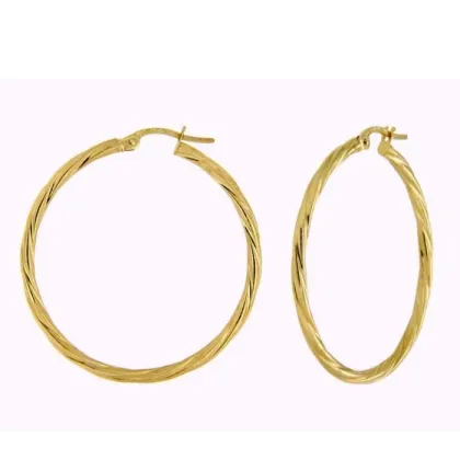 Zdjęcie Eleganckie złote kolczyki 30 mm