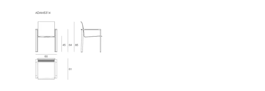 obrazek 5 Piękny minimalistyczny fotel do jadalni Adamas