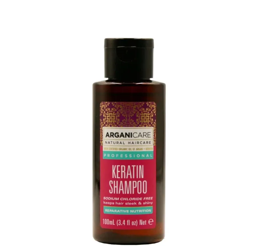 obrazek 1 Arganicare Keratin Szampon do włosów, Travel size 100 ml