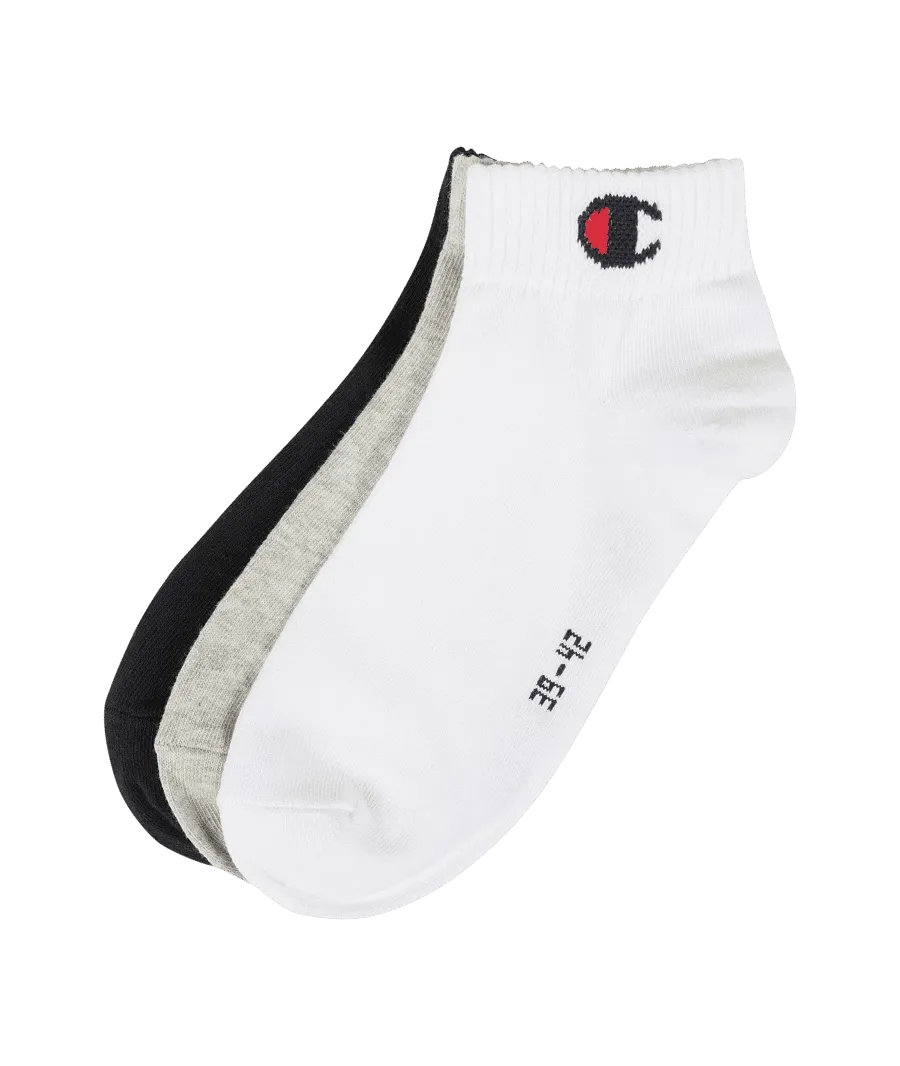 obrazek 1 Skarpety z detalem z logo, w zestawie 3 szt., model „Quarter Sock”