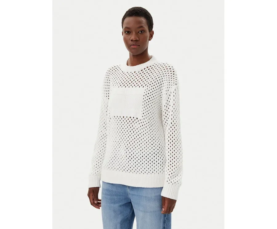 obrazek 1 Tommy Jeans Sweter DW0DW20262 Écru Relaxed Fit