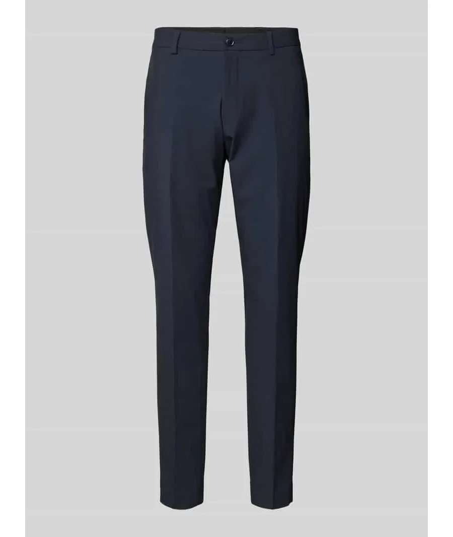 obrazek 1 Spodnie do garnituru o kroju tapered fit w kant model ‘Pure Flex’