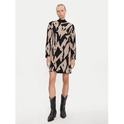 Zdjęcie Vero Moda Sukienka dzianinowa Gold New Art 10311362 Beżowy Loose Fit