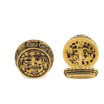 Zdjęcie Spinki do Mankietów z Brązu Mayan Calendar Montegrappa