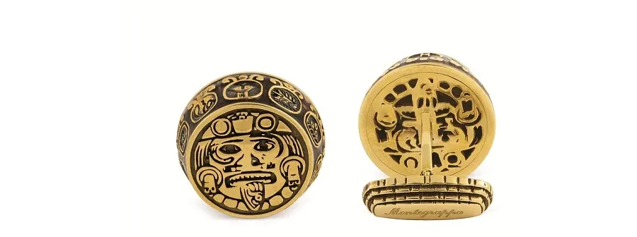 obrazek 1 Spinki do Mankietów z Brązu Mayan Calendar Montegrappa
