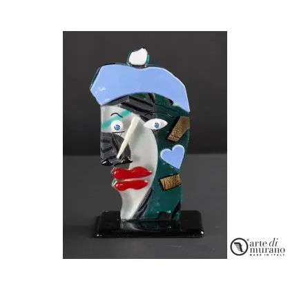 Zdjęcie Designerska rzeźba Picasso Pop Art Abstrakcyjne szkło Murano