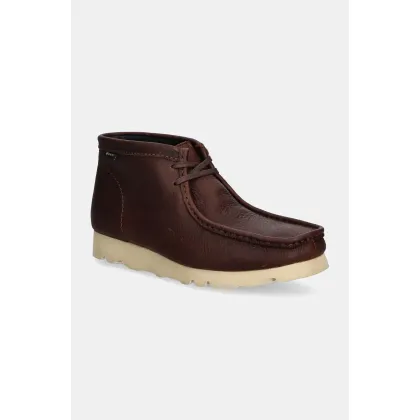 Zdjęcie Clarks Originals półbuty skórzane Wallabee Boot Gore-Tex męskie kolor brązowy 26177730