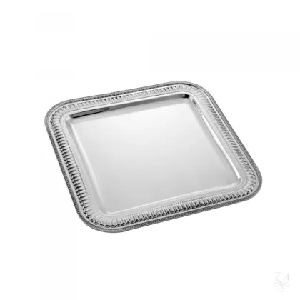 Picture Square silver tray by Imperatore Augustus with a modern character - Zaramella Argenti