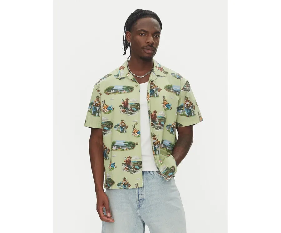 obrazek 1 Element Koszula Sbxe Camp ELYWT00171 Zielony Regular Fit