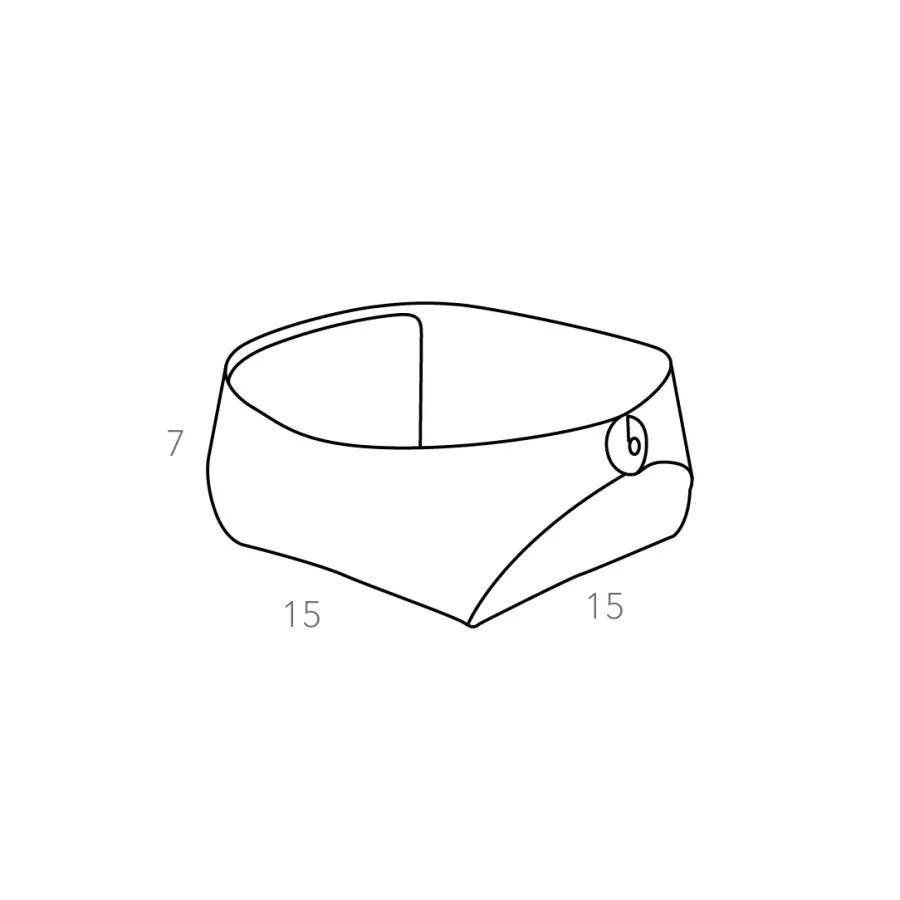 obrazek 4 Skórzany koszyk 15x15xH7 cm w kolorze jasnego błękitu