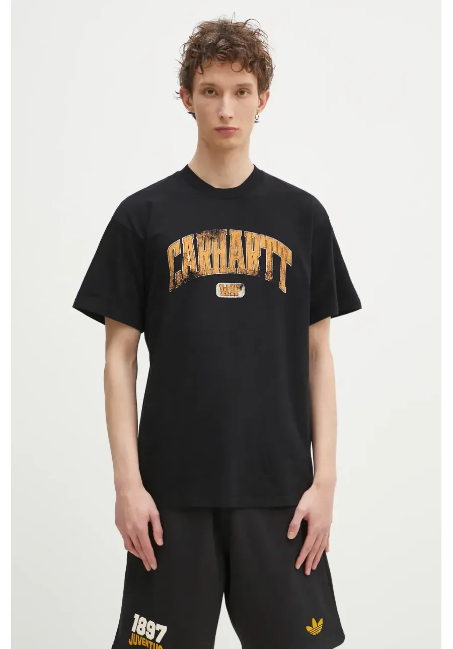 obrazek 1 Carhartt WIP t-shirt bawełniany S/S Lecture T-Shirt męski kolor czarny z nadrukiem I034766.894G
