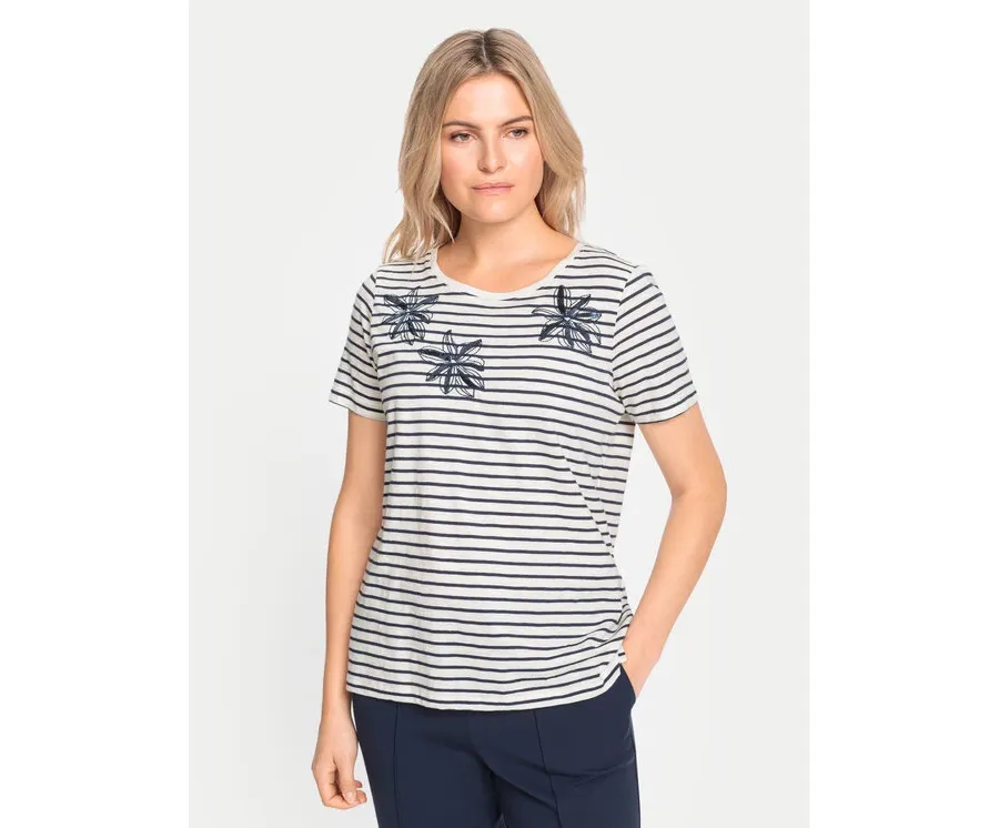 obrazek 1 Olsen T-Shirt 11105068 Écru Regular Fit