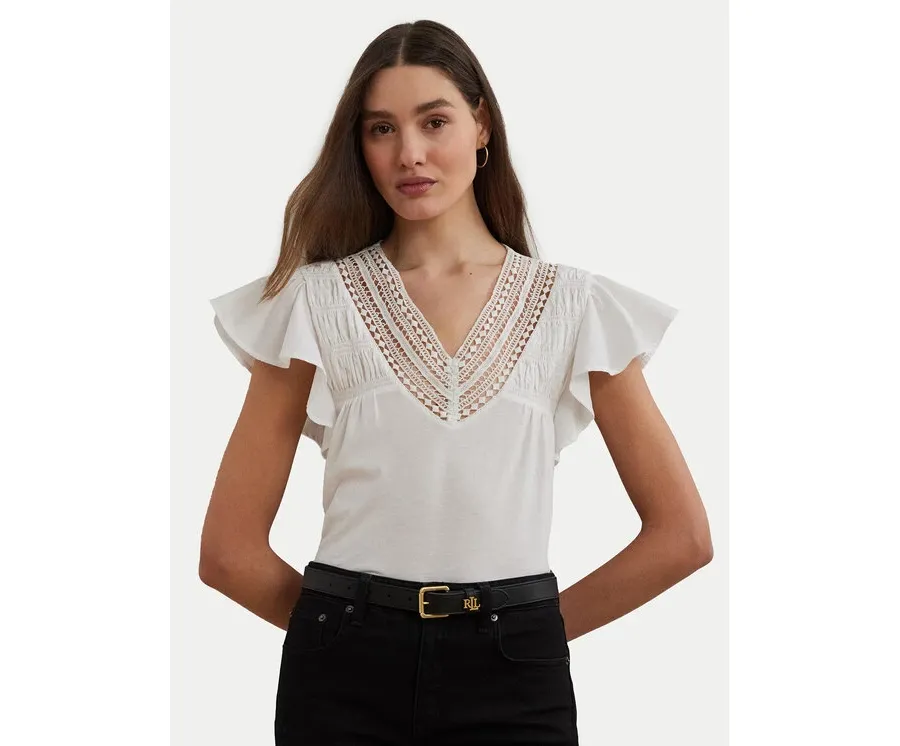 obrazek 1 LAUREN RALPH LAUREN Bluzka 200963917002 Biały Relaxed Fit