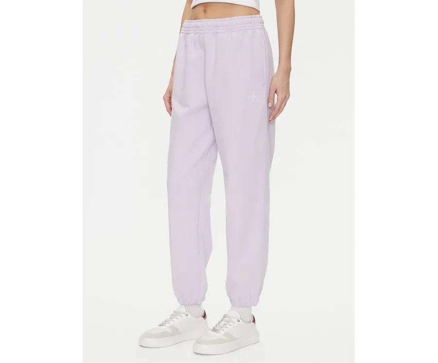 obrazek 1 Calvin Klein Jeans Spodnie dresowe Monologo LV047B235G Fioletowy Regular Fit