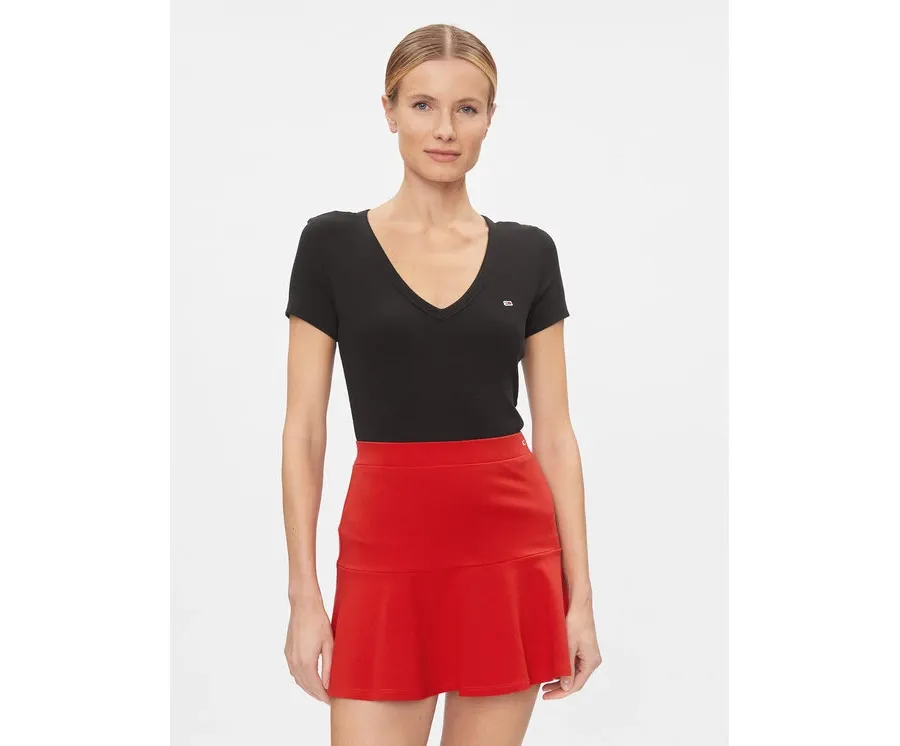 obrazek 1 Tommy Jeans T-Shirt Essential DW0DW17385 Czarny Slim Fit