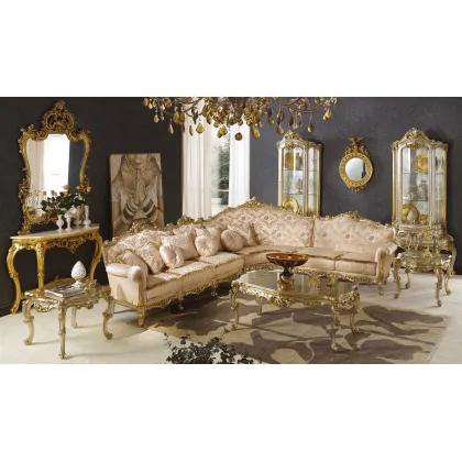 Zdjęcie Luksusowa włoska rogowa sofa w stylu antycznym - Morello Gianpaolo