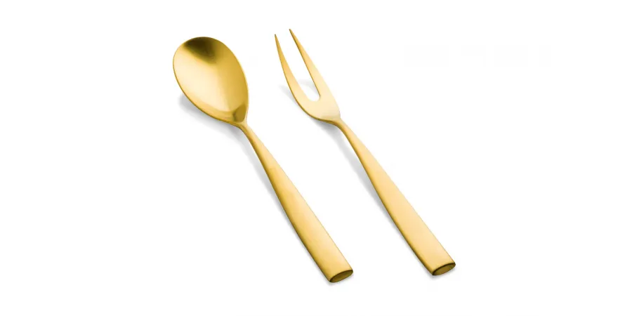 obrazek 3 Ekskluzywny włoski widelec do serwowania Arte Oro Ice