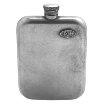 Zdjęcie Piersiówka z cyny w stylu vintage o pojemności 170 ml