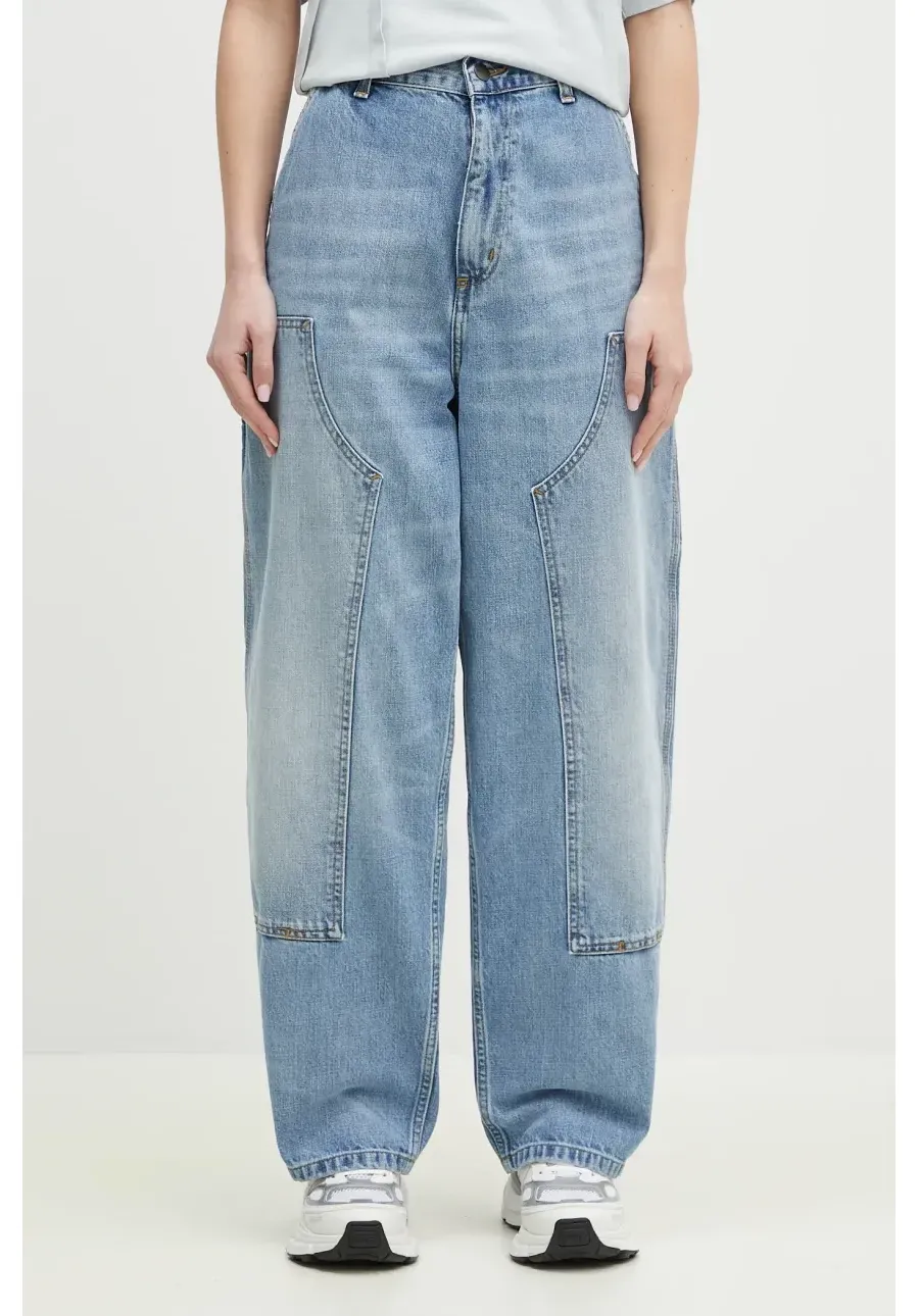 obrazek 1 Carhartt WIP jeansy Brandon Double Knee Pant damskie high waist I034462