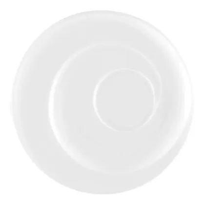Zdjęcie Stylowy biały duży spodek z porcelany 17 cm o wyjątkowym kształcie - Seltmann Weiden