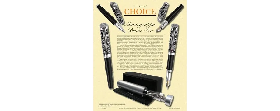 obrazek 3 Inspirujące Silver Rollerball Pen Brain Montegrappa