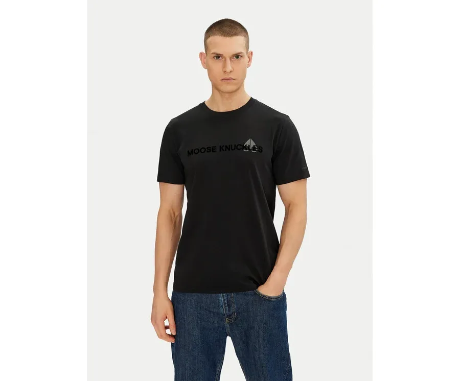 obrazek 1 Moose Knuckles T-Shirt Conway M15MT760 Czarny Regular Fit