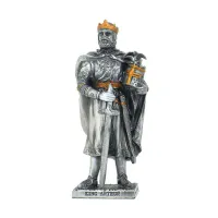 Picture King Arthur figurine made of pewter - h. 10.5 cm