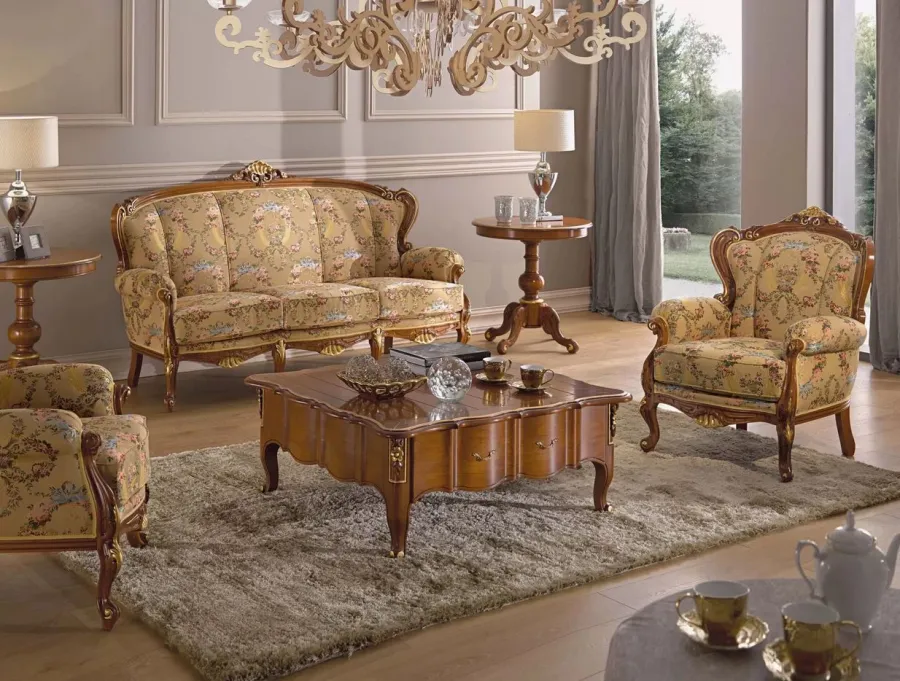 obrazek 1 Stylowa sofa Chippendale do salonu lub gabinetu