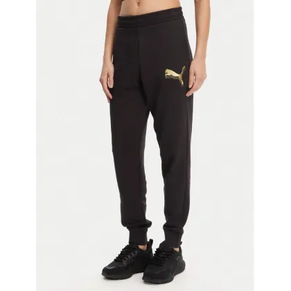 Zdjęcie Puma Spodnie dresowe Ess Metallic 684999 Czarny Regular Fit